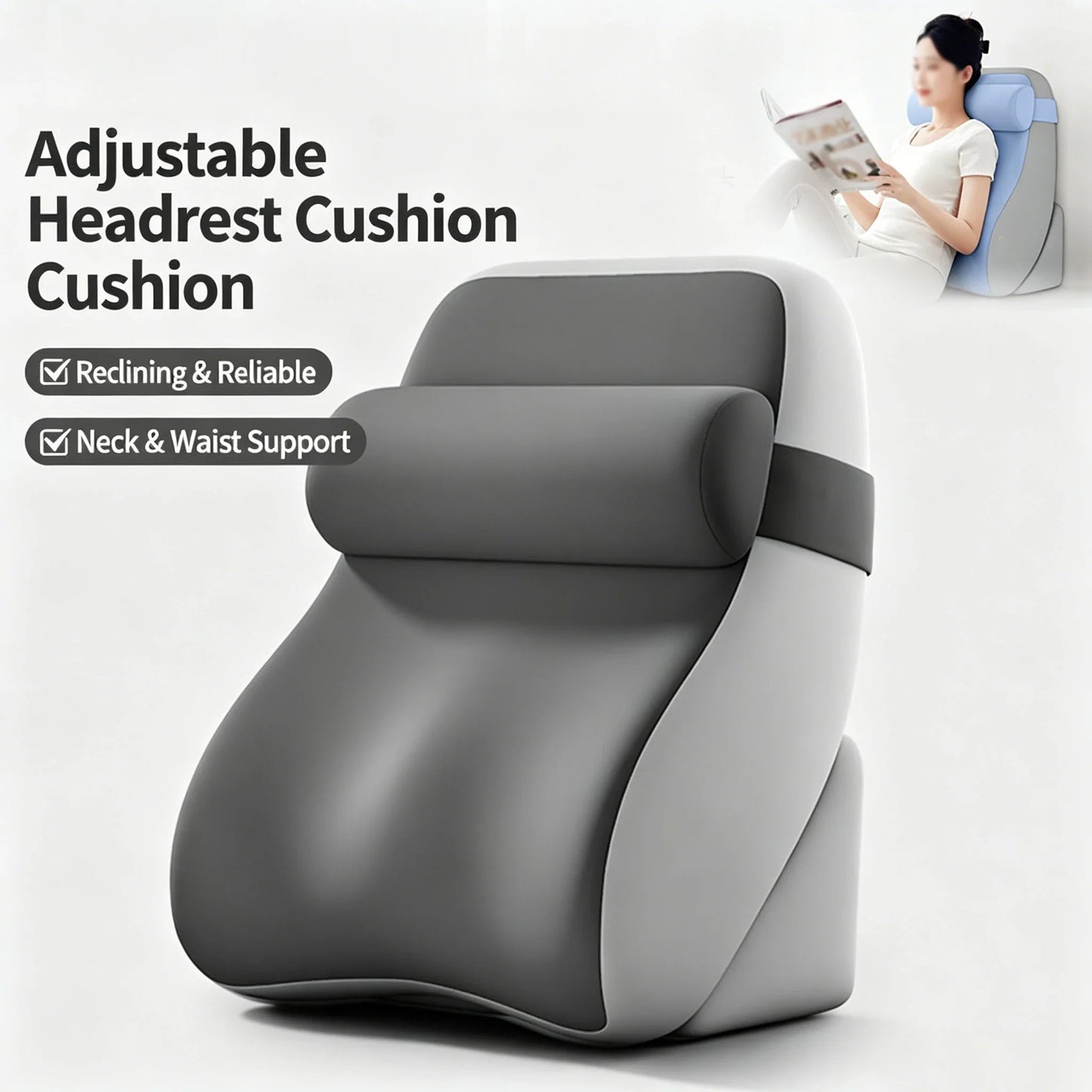 Extra Large Back Support Wedge Pillow with Ergonomic Design