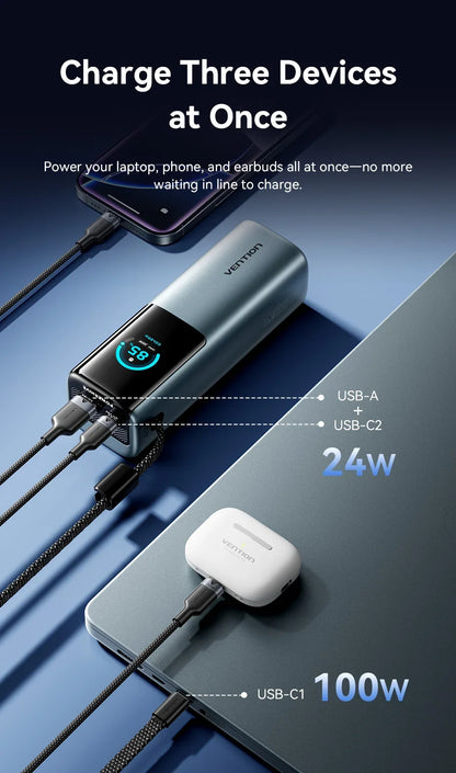 High-Capacity 27000mAh Portable Power Bank Charger