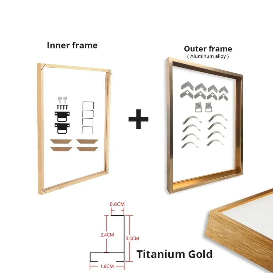 Canvas Frame Kit with Metal and Wooden Elements
