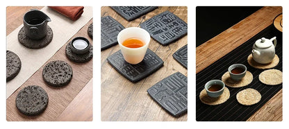 Volcanic Stone Tea Cup Coaster