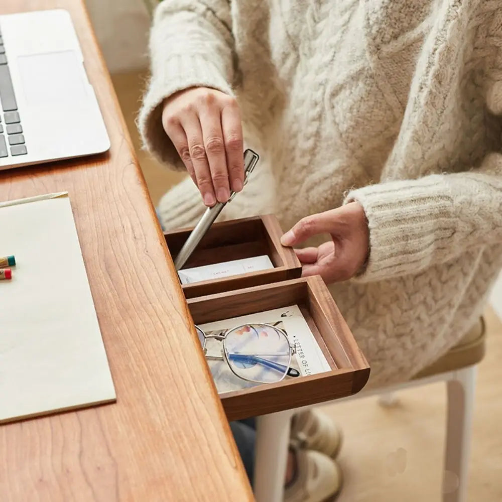 Under-Desk Storage Tray with Adhesive Attachment