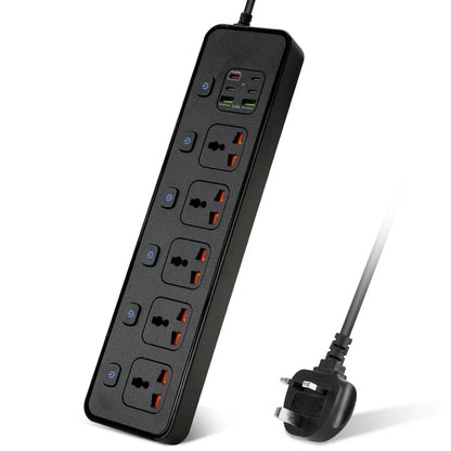 Travel Power Adapter with Multiple Outlets for Global Use