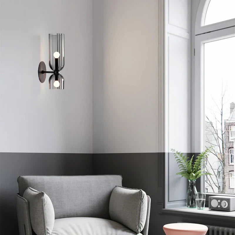 Elegant Glass Wall Sconce – Modern Nordic Design
