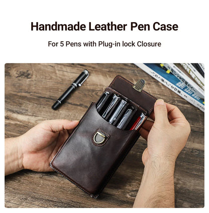 Leather Pen Holder – Handcrafted Cowhide Design