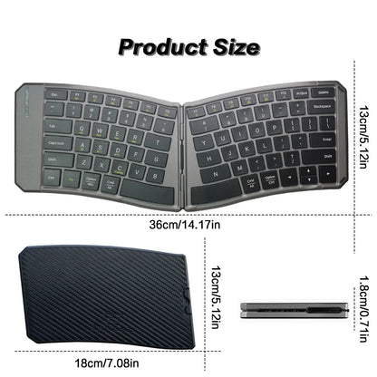 Bluetooth Keyboard - Foldable and Ergonomic Design