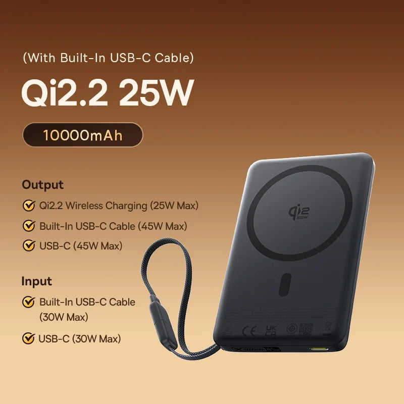 Wireless Power Bank with Magnetic Attachment