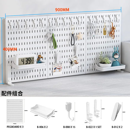 Desktop Organizer with Pegboard Design - Simple Setup, No Drilling Required