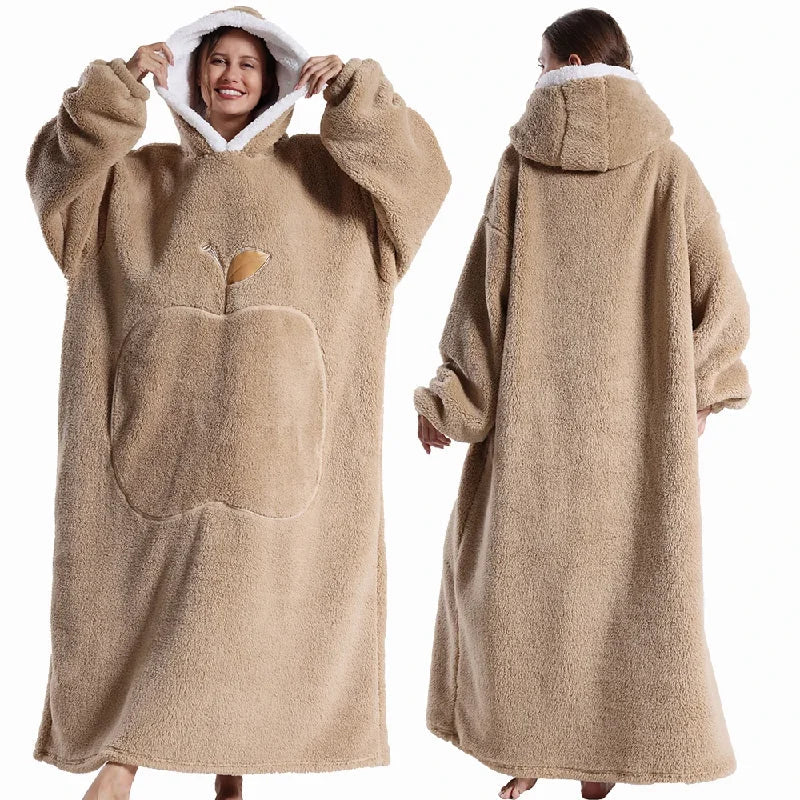 Extended Length Wearable Throw Blanket