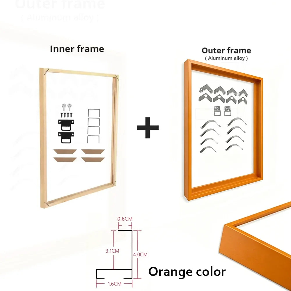 Canvas Frame Kit with Metal and Wooden Elements
