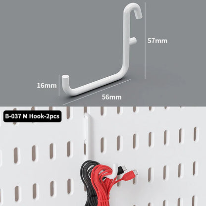 Desktop Organizer with Pegboard Design - Simple Setup, No Drilling Required