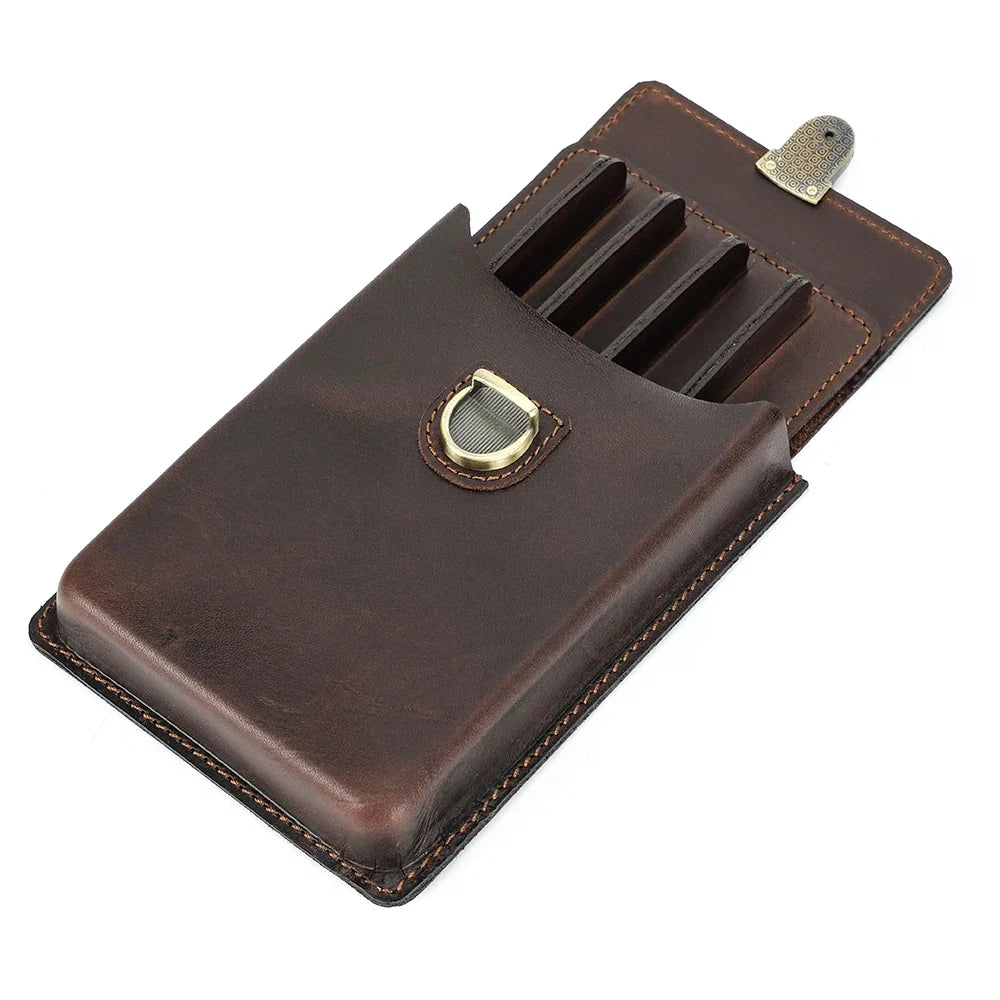 Leather Pen Holder – Handcrafted Cowhide Design