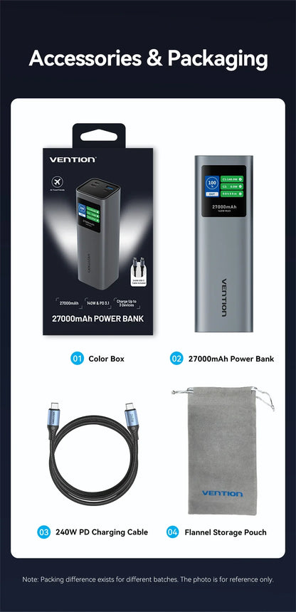 27000mAh Portable Battery Pack for Charging Devices
