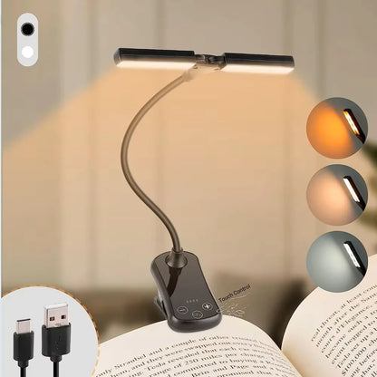 Book Light with 14 LEDs and Clip-On Design