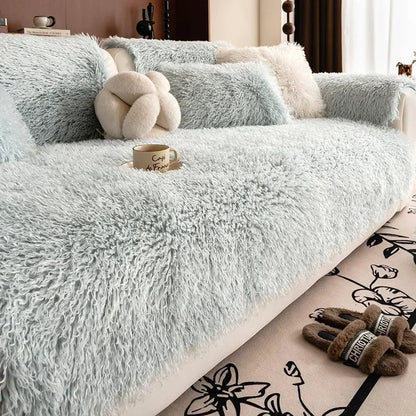 Elegant Faux Sheepskin Sofa Protector for Ultimate Comfort