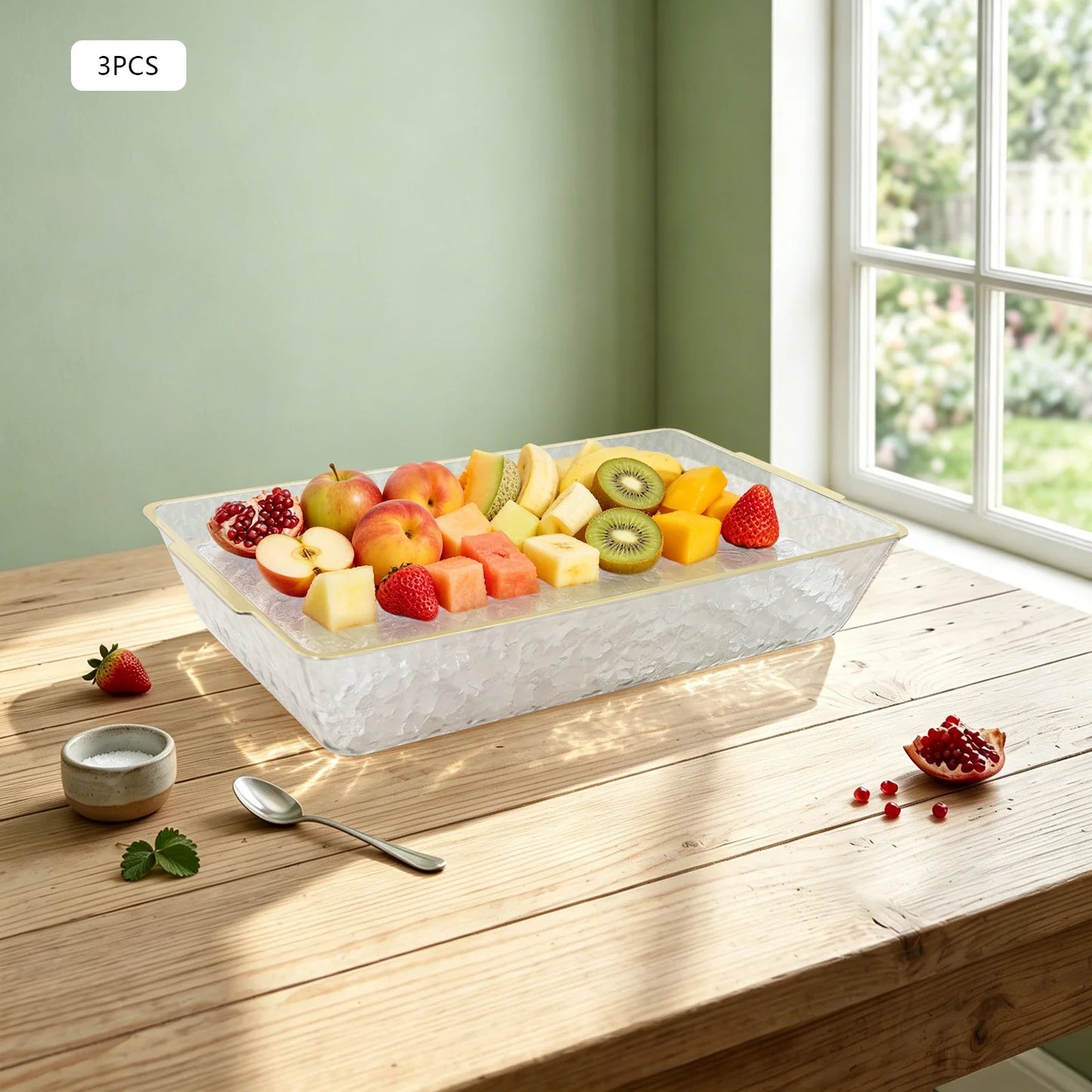 Serving Set with Chilled Tray and Bowls