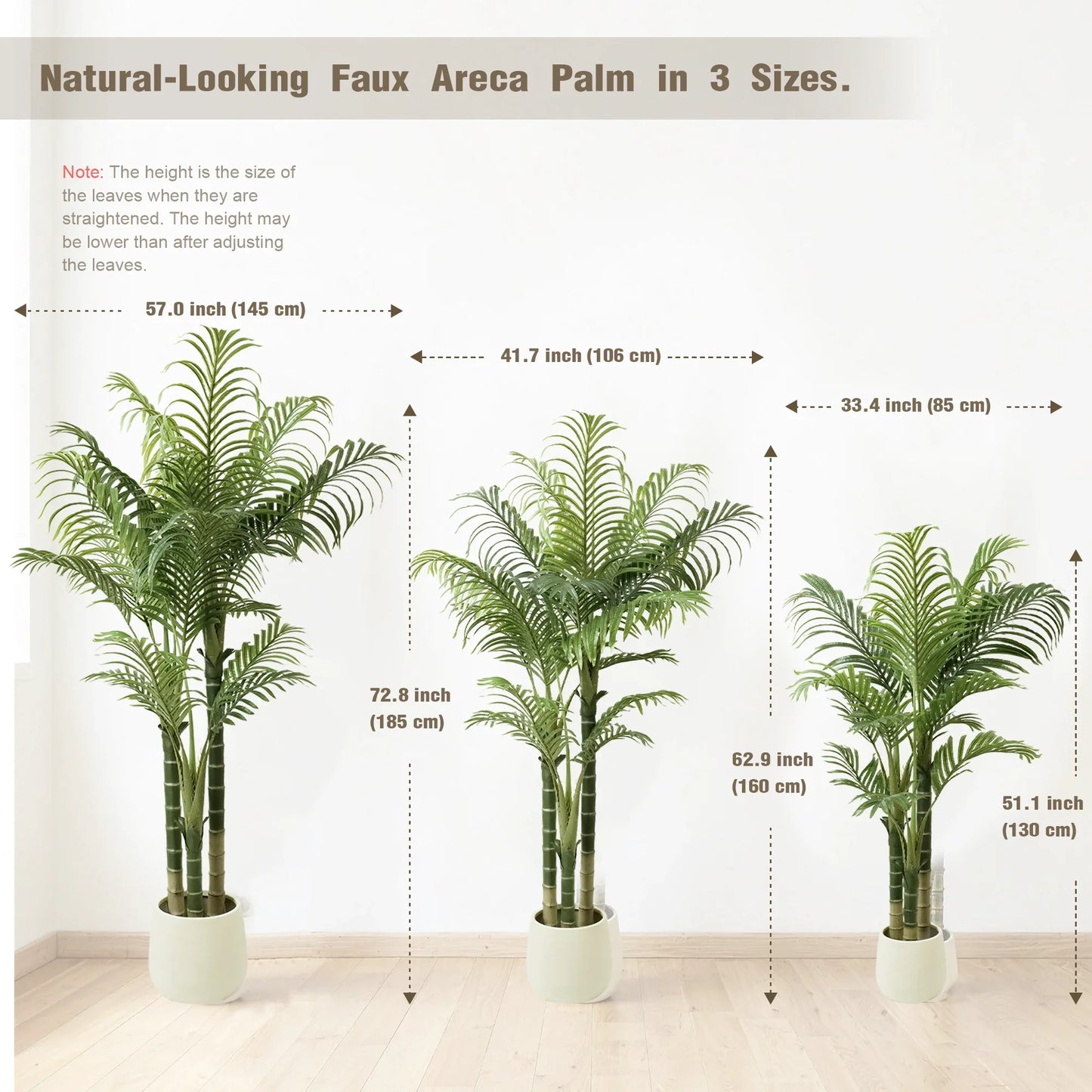 Decorative Areca Palm Plant - Faux Indoor Tree