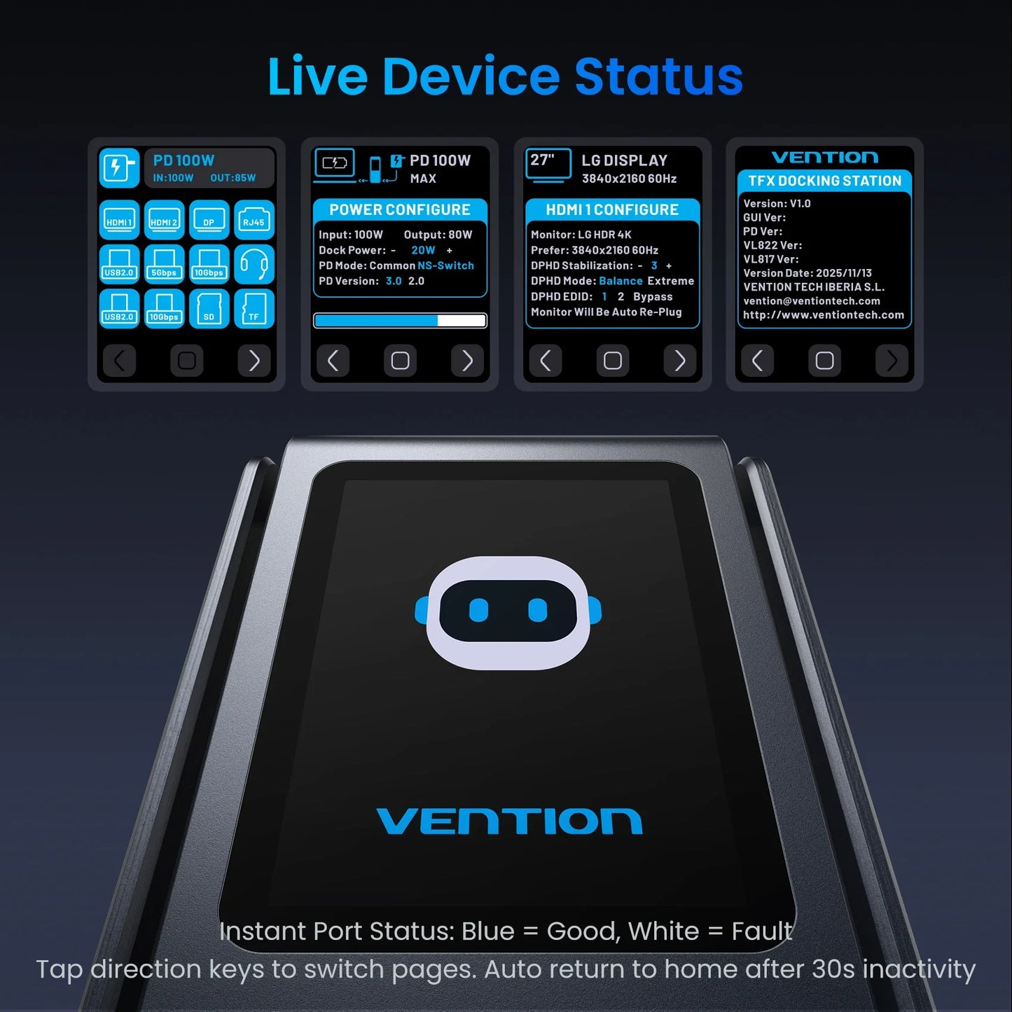 Multiport Docking Station with 13 Functions