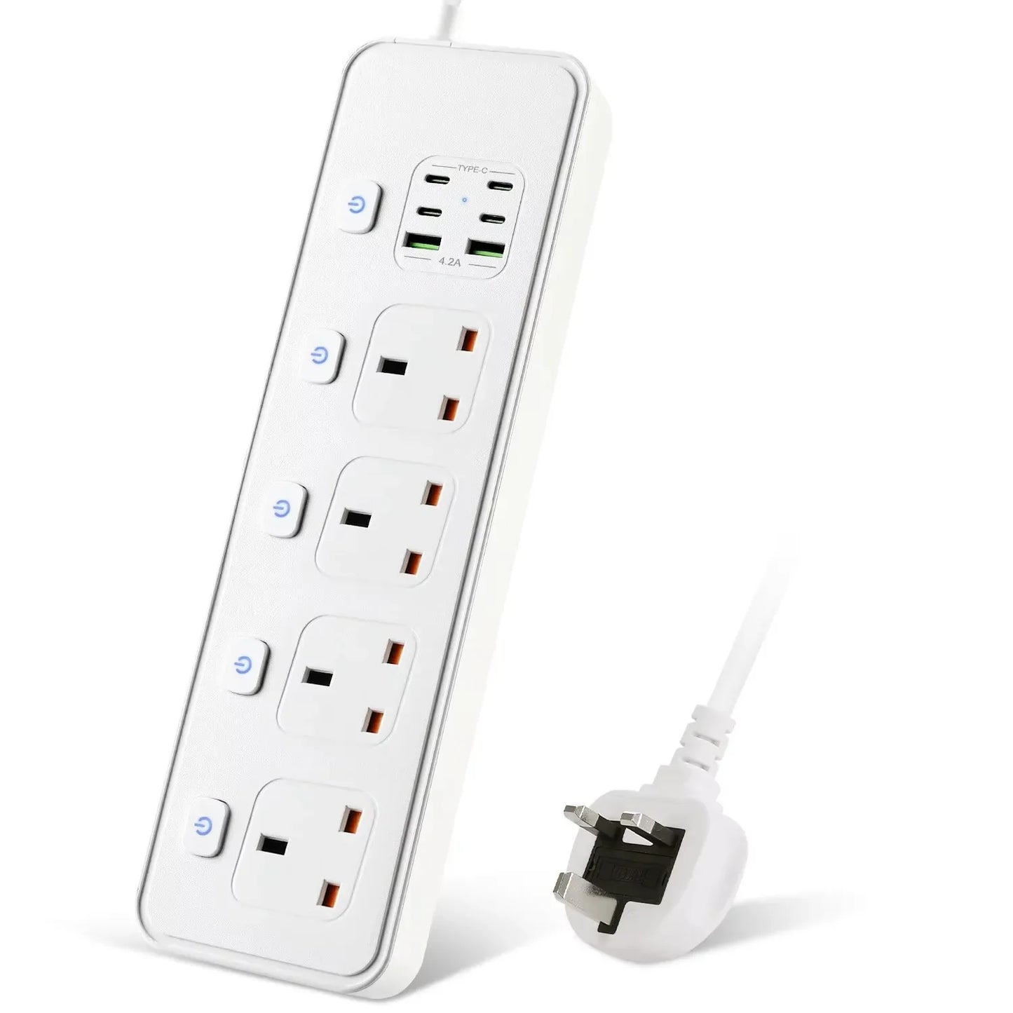 Travel Power Adapter with Multiple Outlets for Global Use