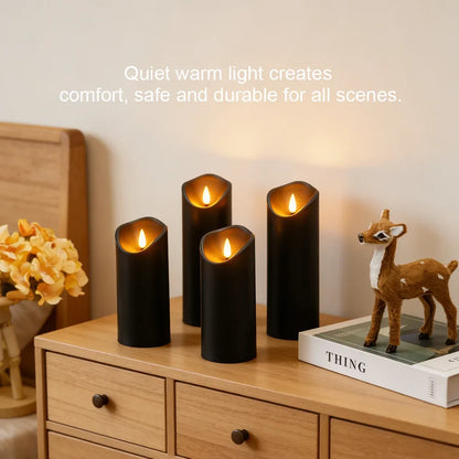 Set of 5 LED Candles Without Flame – Wobbling Design