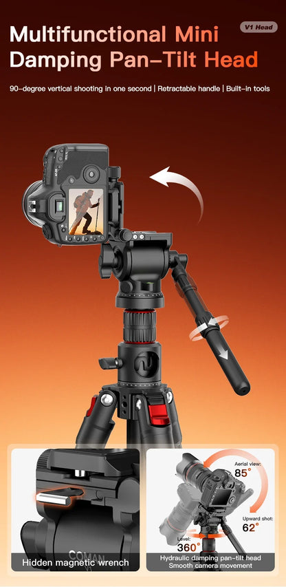Compact Overhead Tripod for Cameras
