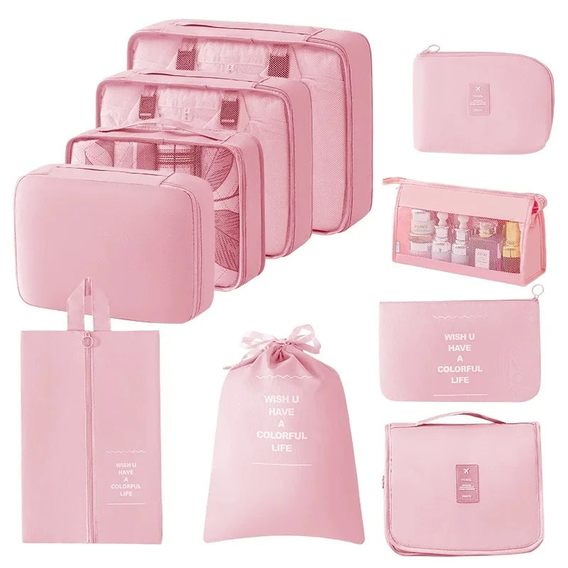 Set of Storage Cubes for Travel Packing
