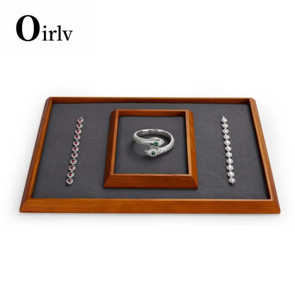 Elegant Wooden Tray for Bracelet Storage and Organization