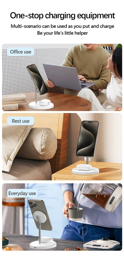 Dual Magnetic Wireless Charger Station