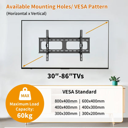 Tilting TV Bracket – Ultra Slim Design for Space-Saving Installation