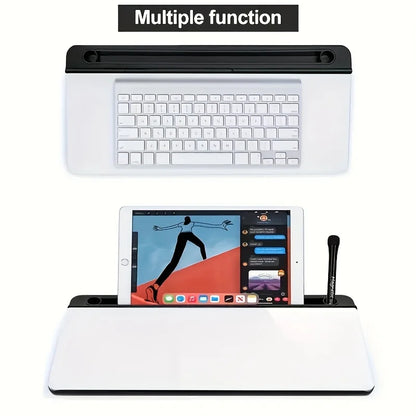Whiteboard with Storage on Glass Desk