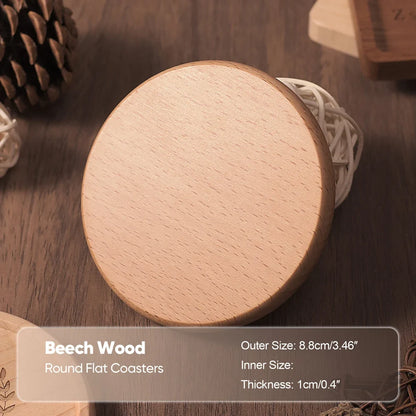 Solid Wood Round Drink Coaster