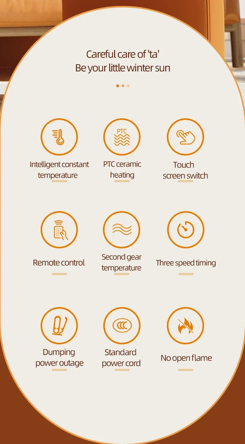 Electric Desk Heater 1200W for Efficient Heating