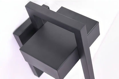 Sleek Black Steel Outdoor Wall Lantern for Modern Spaces