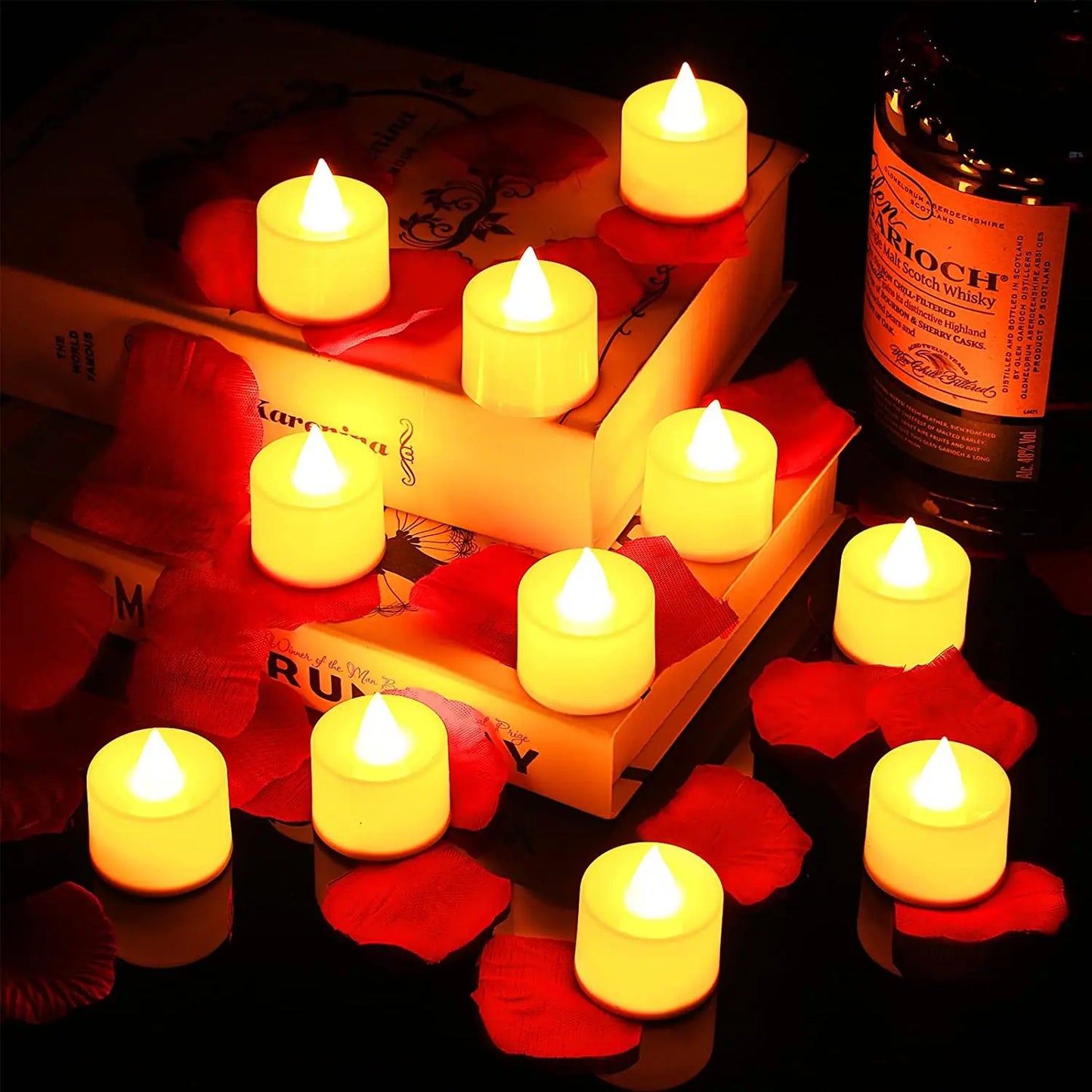Unscented LED Tea Light Candles Without Flame