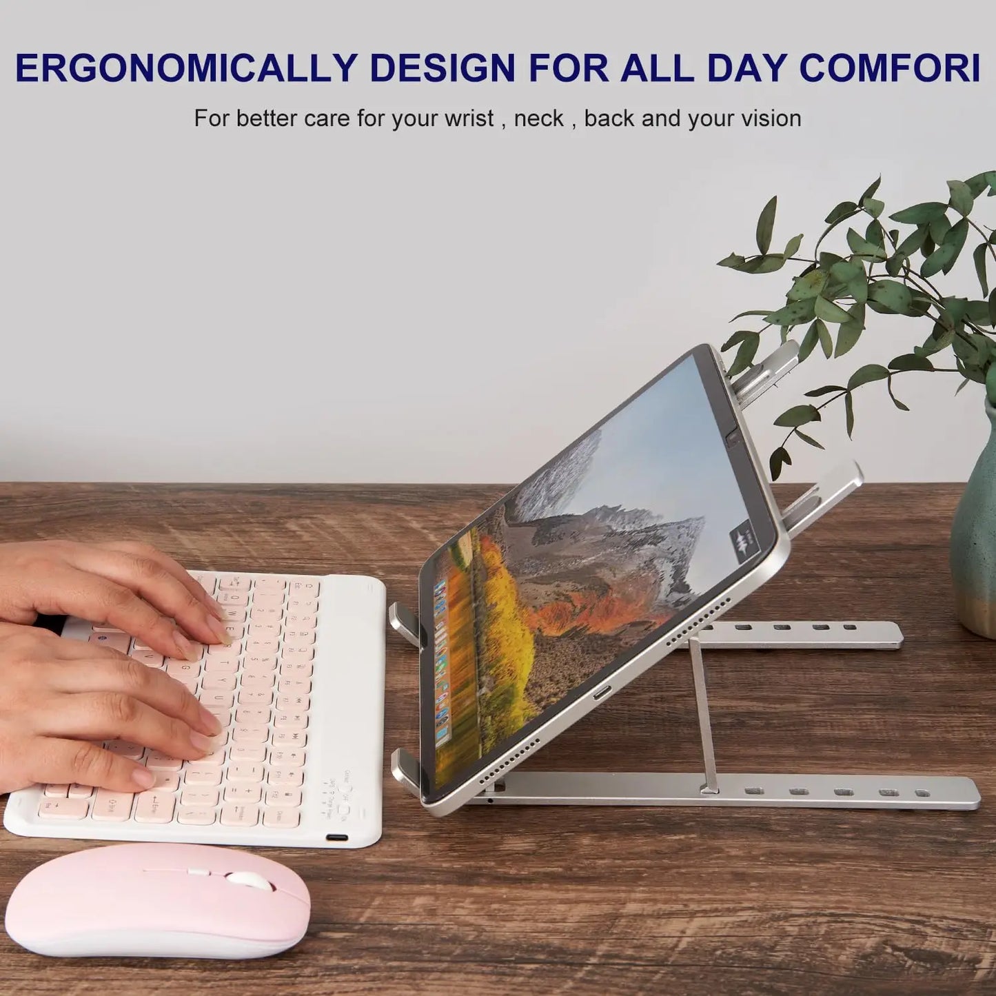 Adjustable Laptop Stand with 4 Height Levels