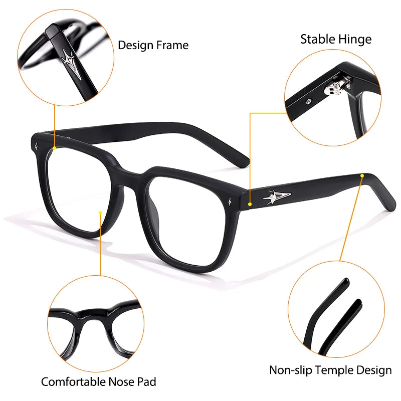 Square Glasses with Blue Light Protection