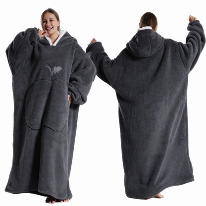 Extended Length Wearable Throw Blanket