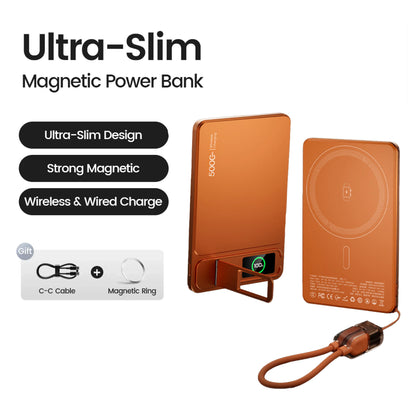 Portable Slim Power Bank with Magnetic Charging Feature