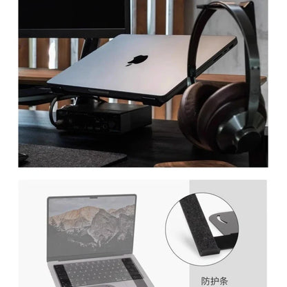 Desk Riser with Integrated Cable Organization System