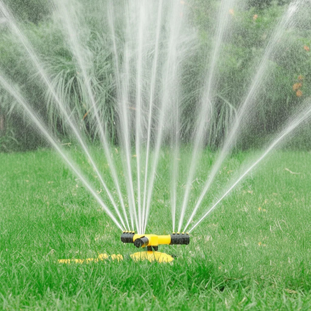 All-Around Sprinkler System with Triple-Arm Design