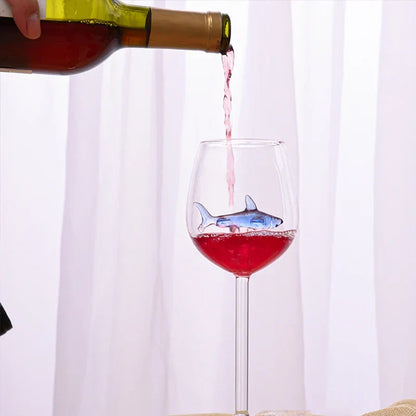 Whimsical Shark-Inspired Wine Glasses for All Celebrations