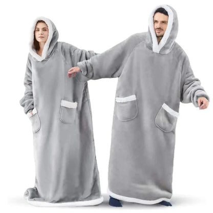 Cozy Fleece Hoodie Blanket in Extra Large Size for Warm Comfort