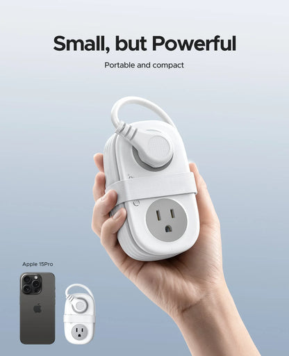 Travel-Friendly Power Strip with Cord Organization