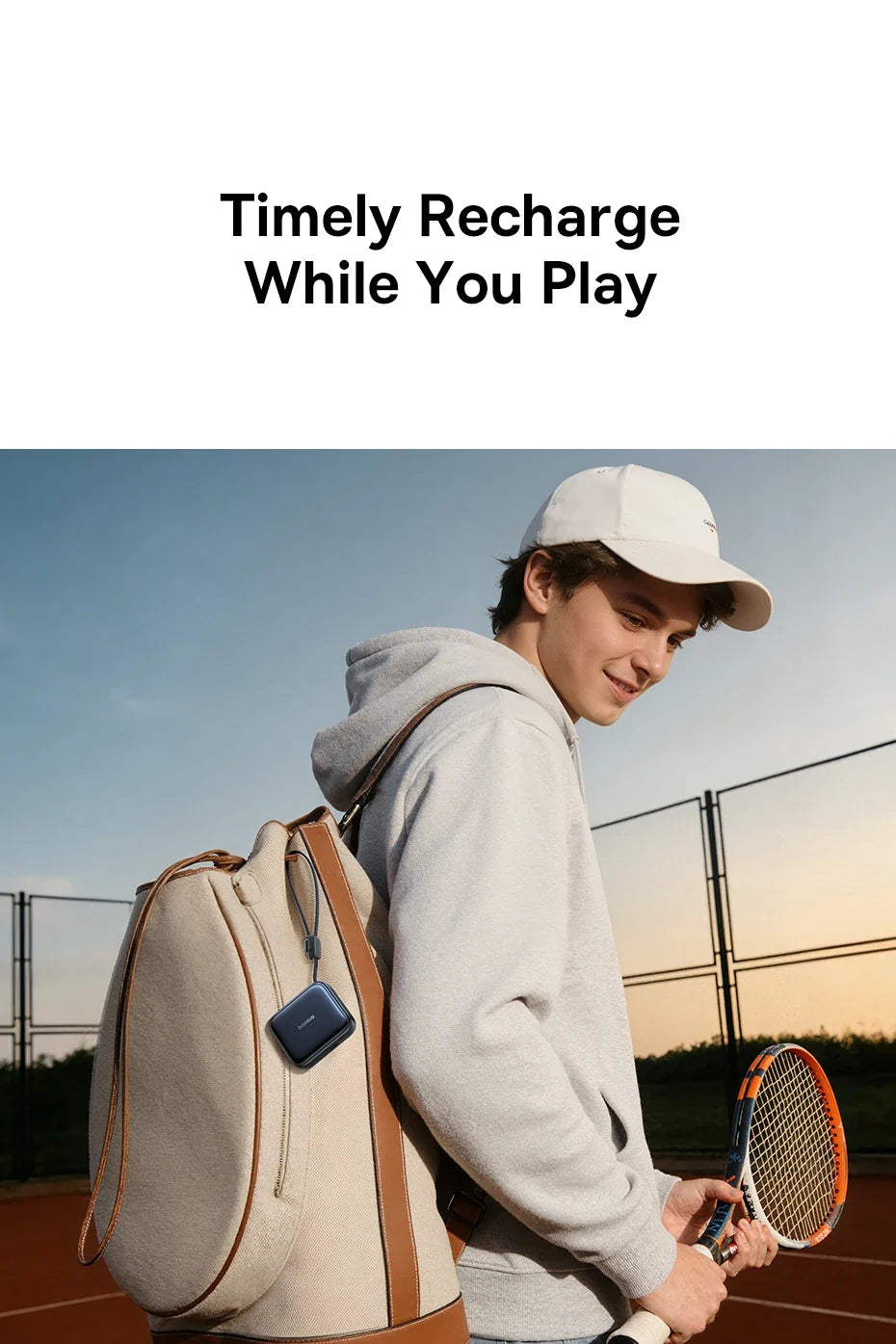 Compact Portable Charger with Integrated Cable