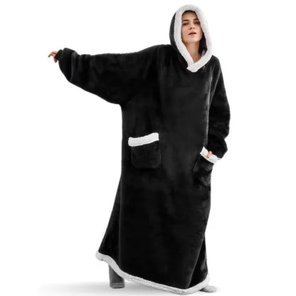 Cozy Fleece Hoodie Blanket in Extra Large Size for Warm Comfort