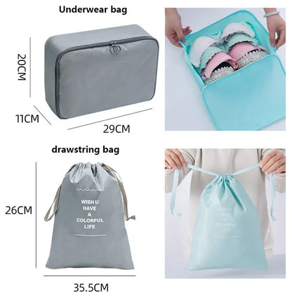 Set of Storage Cubes for Travel Packing