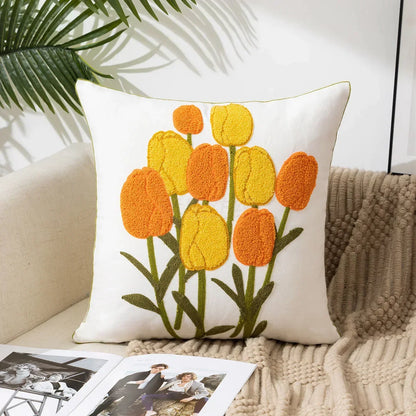 Chic Floral Cushion Cover – Elegant Decorative Pillow Case