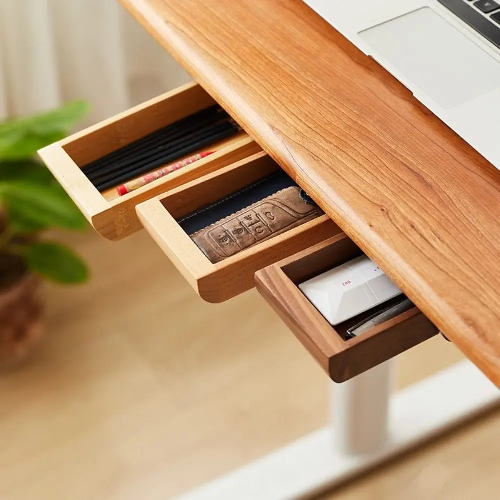 Under-Desk Storage Tray with Adhesive Attachment