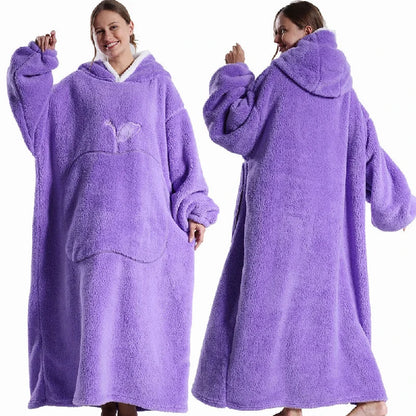 Extended Length Wearable Throw Blanket