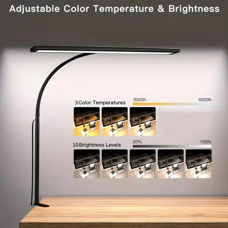 Sturdy Desk Lamp with 88 LEDs and Clamp Attachment