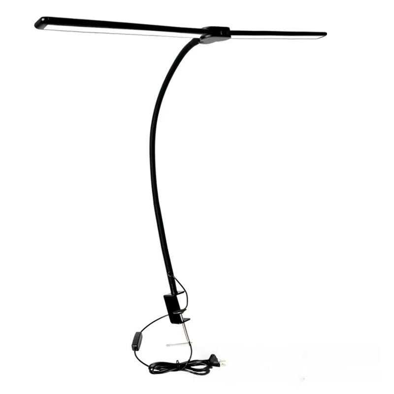 Architectural Desk Lamp with Dual Heads